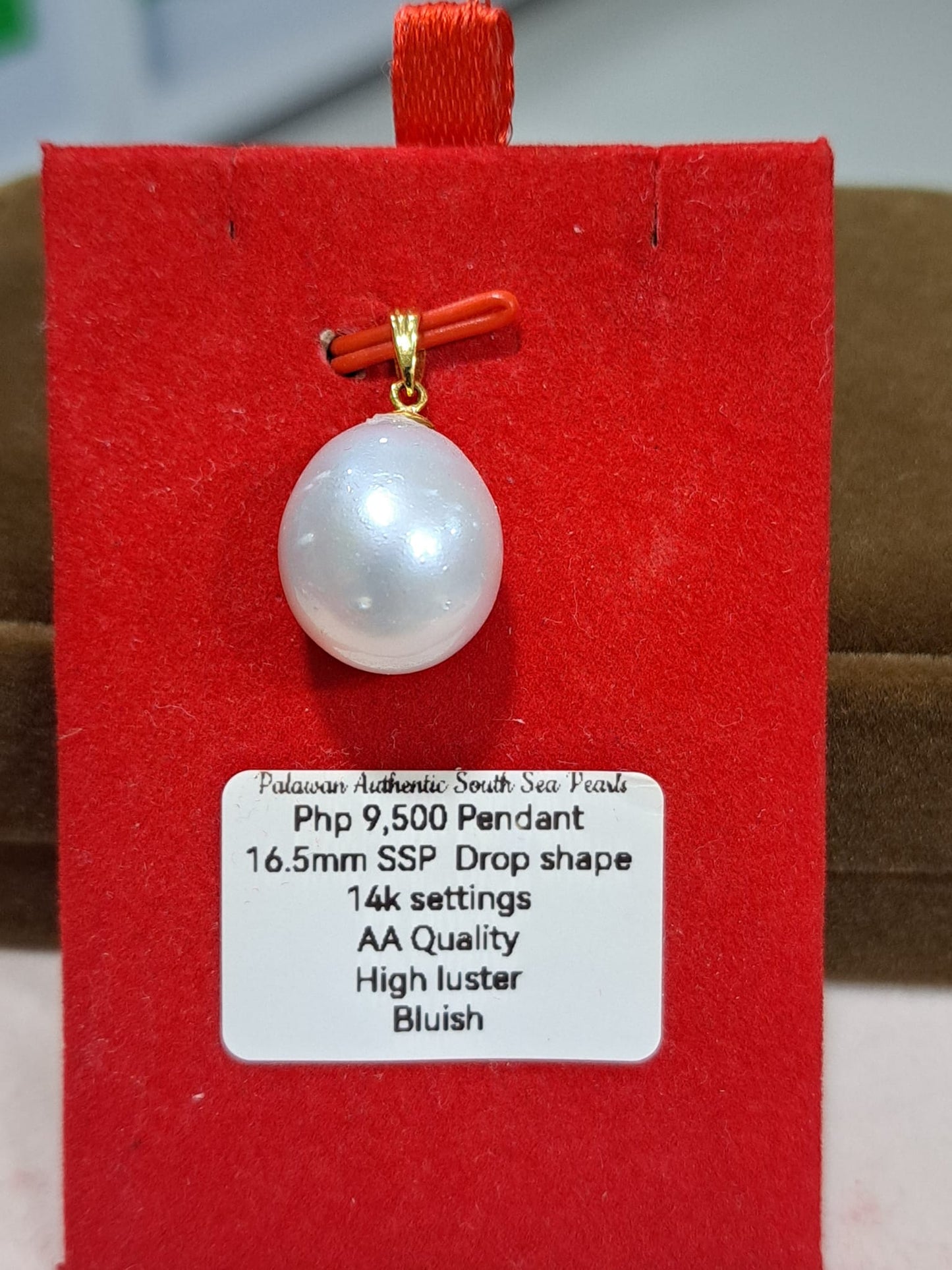 16.5mm Bluish South Sea Pearls Pendant
