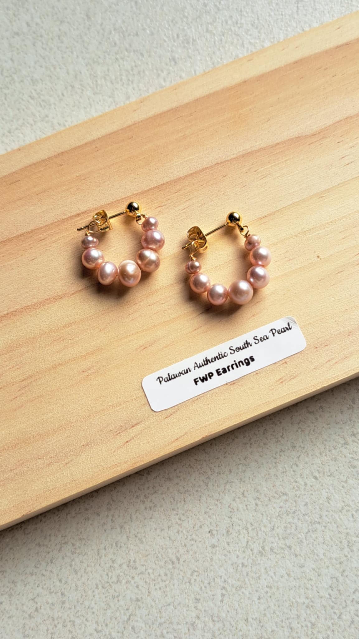 Authentic Fresh Water Pearl Earrings in 5 Micron Settings