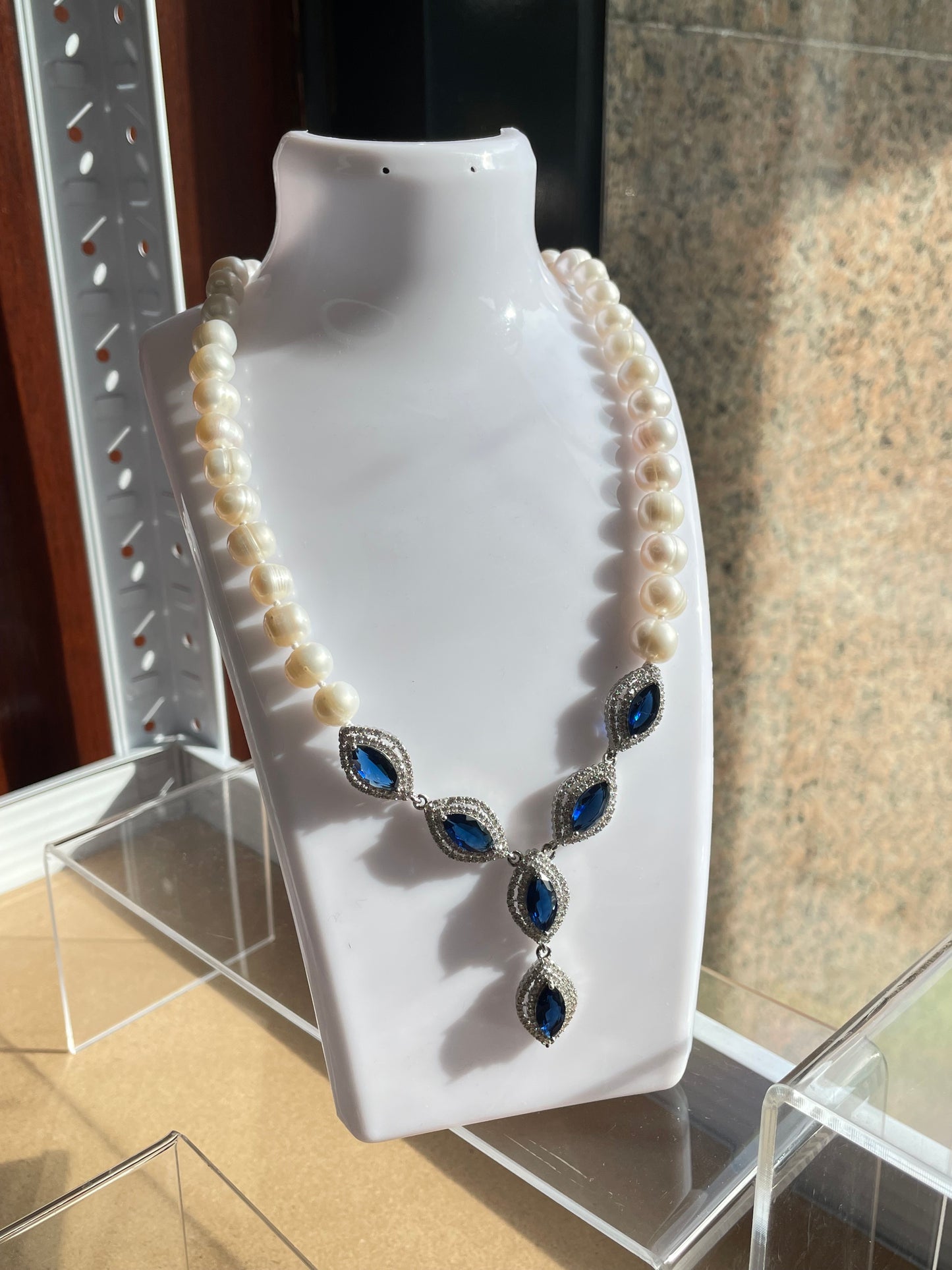 Fresh Water Pearl Necklace in 5 Micron Plated Settings