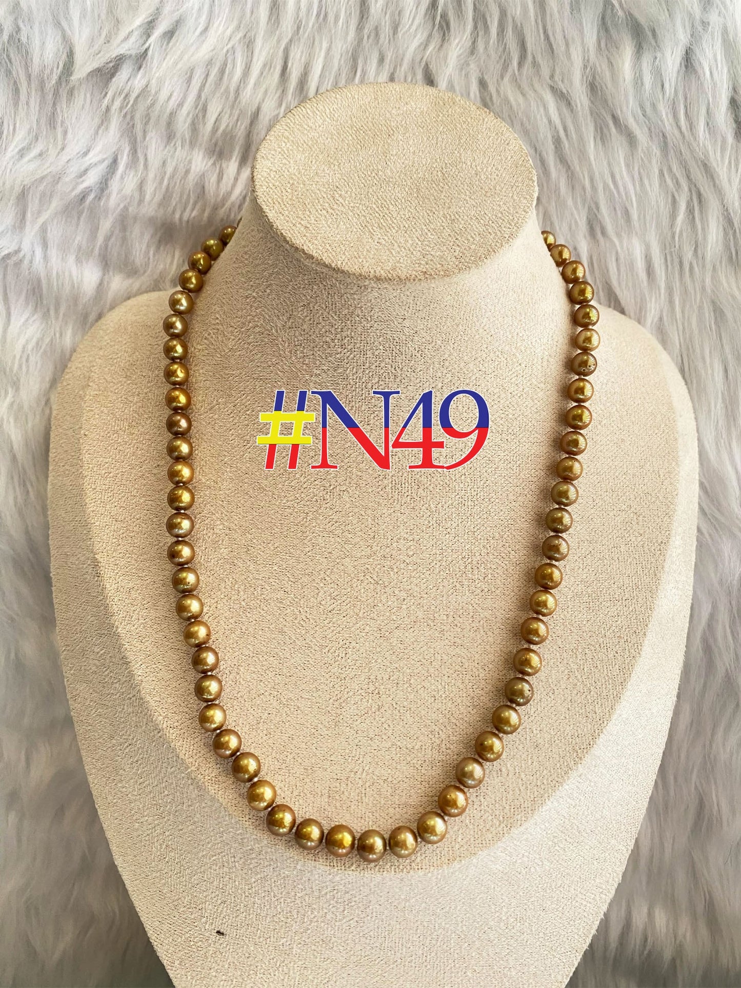 Authentic Golden Brown Color South Sea Pearls Choker Necklace