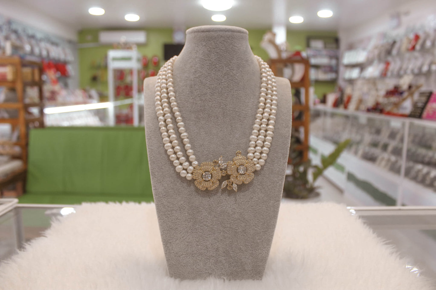 3 layered Freshwater Pearls Necklace