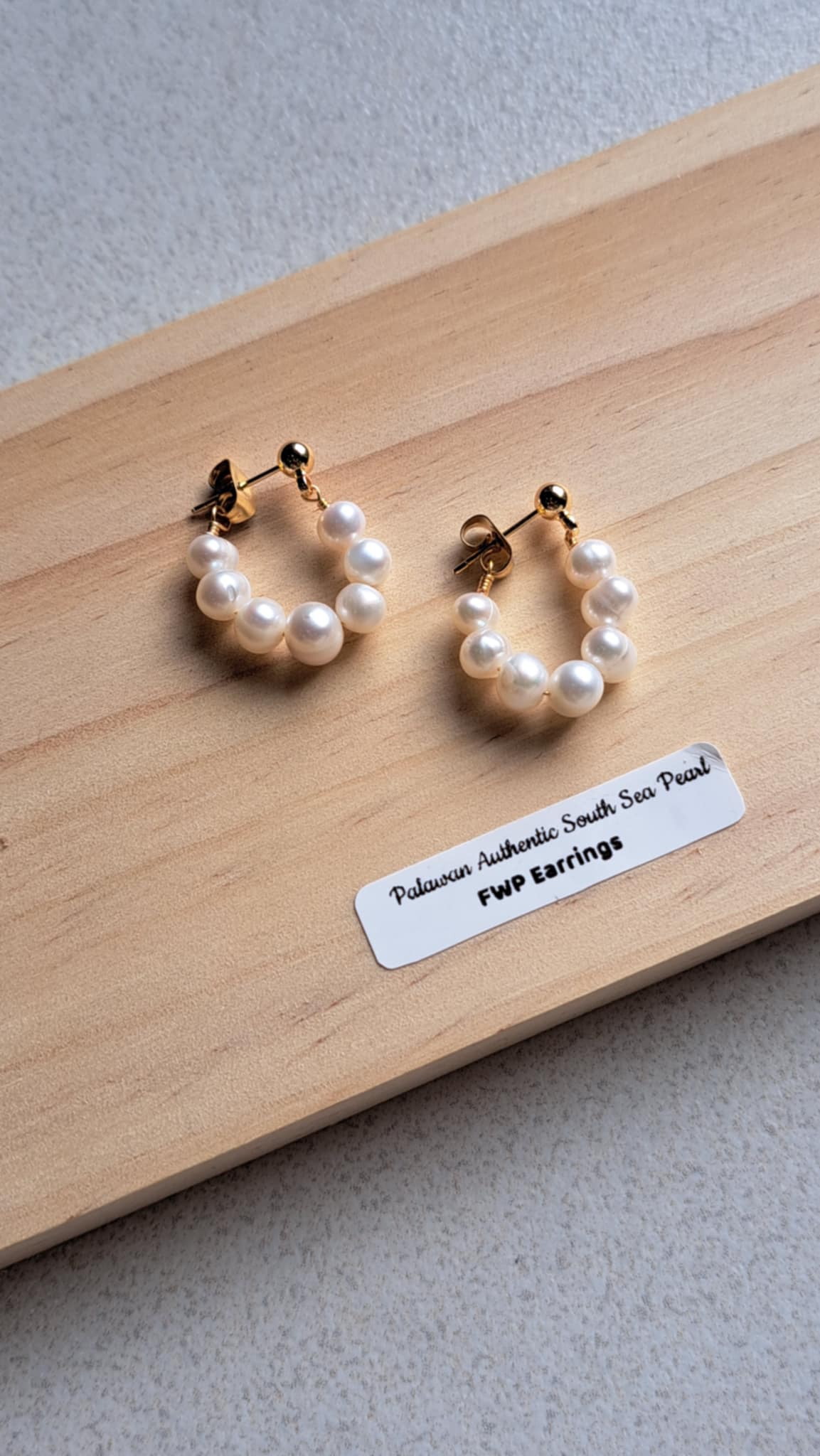 Authentic Fresh Water Pearl Earrings in 5 Micron Settings