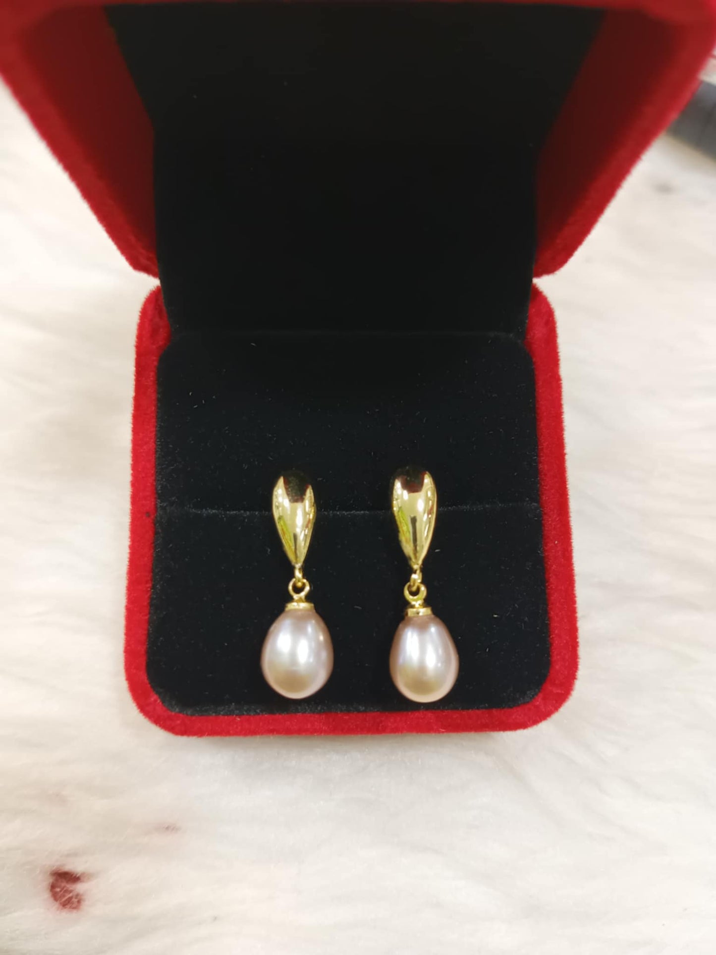 Authentic Fresh Water Pearl Earrings in 5 Micron Settings