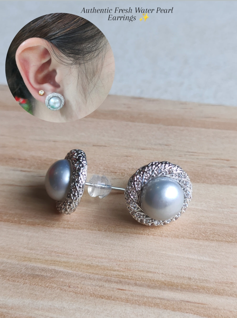 Authentic Fresh Water Pearl Earrings