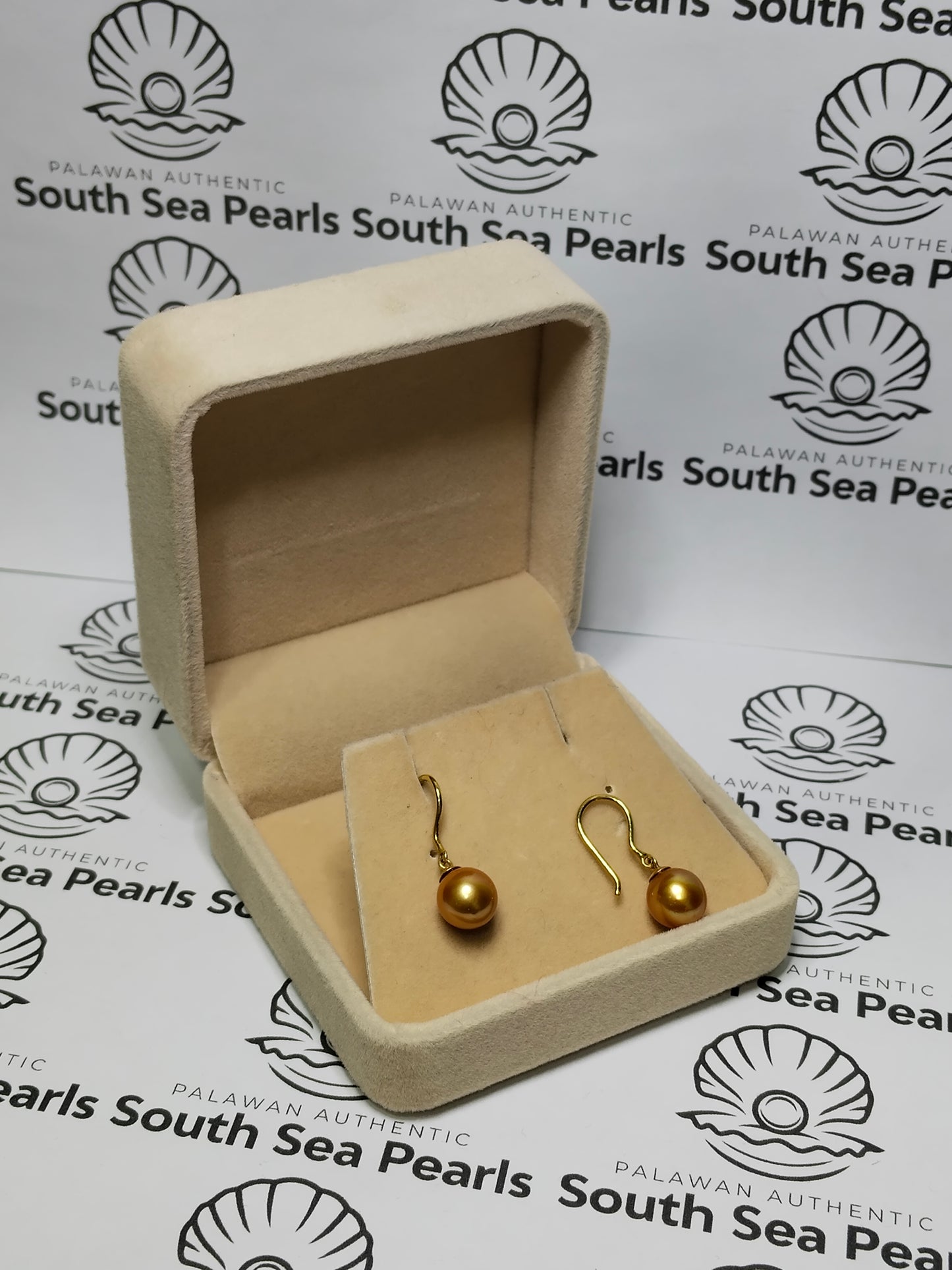 New Arrival! Authentic Deep Golden Color South Sea Pearl in 14k Real Gold Setting