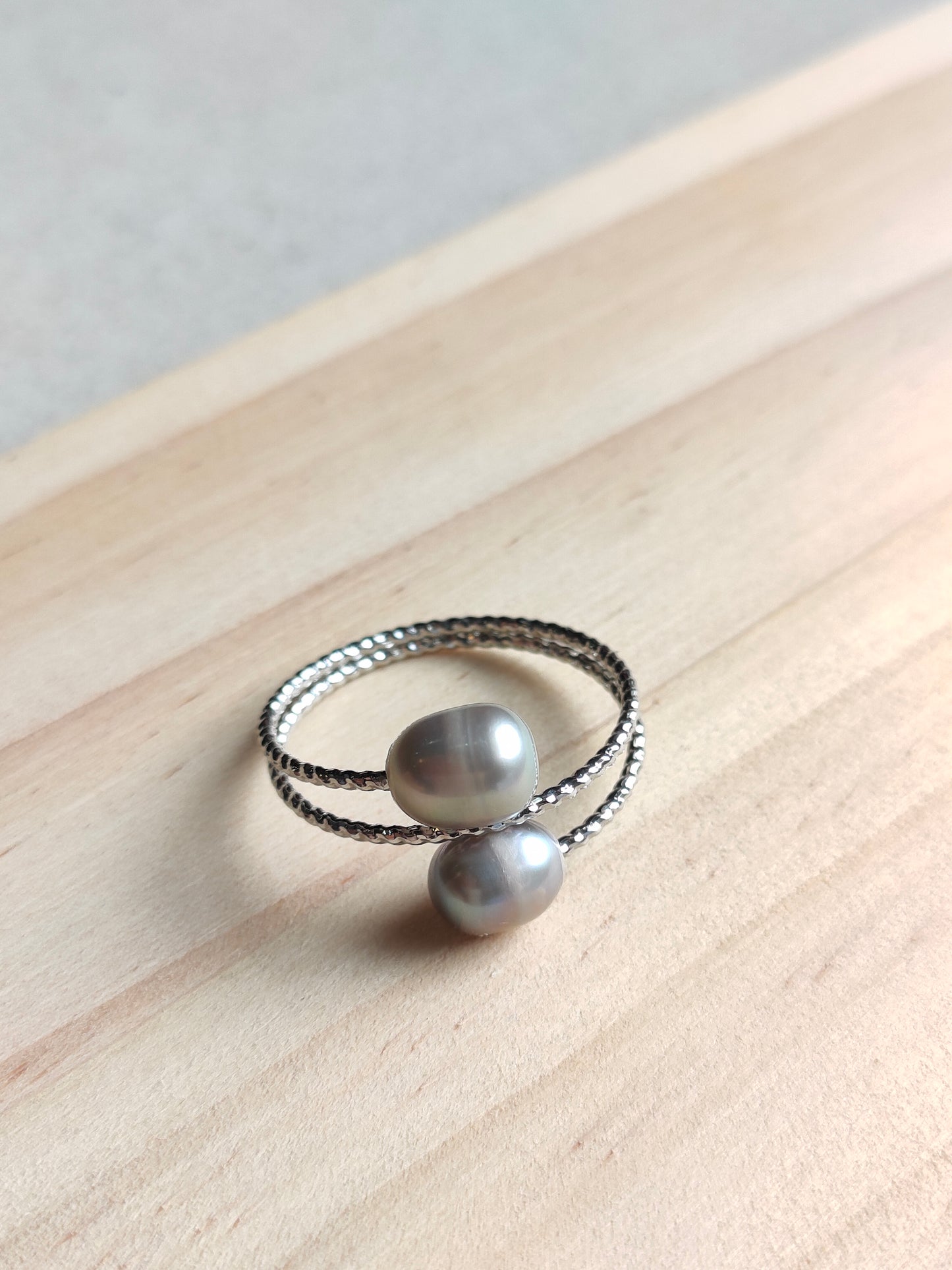 Authentic Fresh Water Pearl Rings in 5 Micron Settings