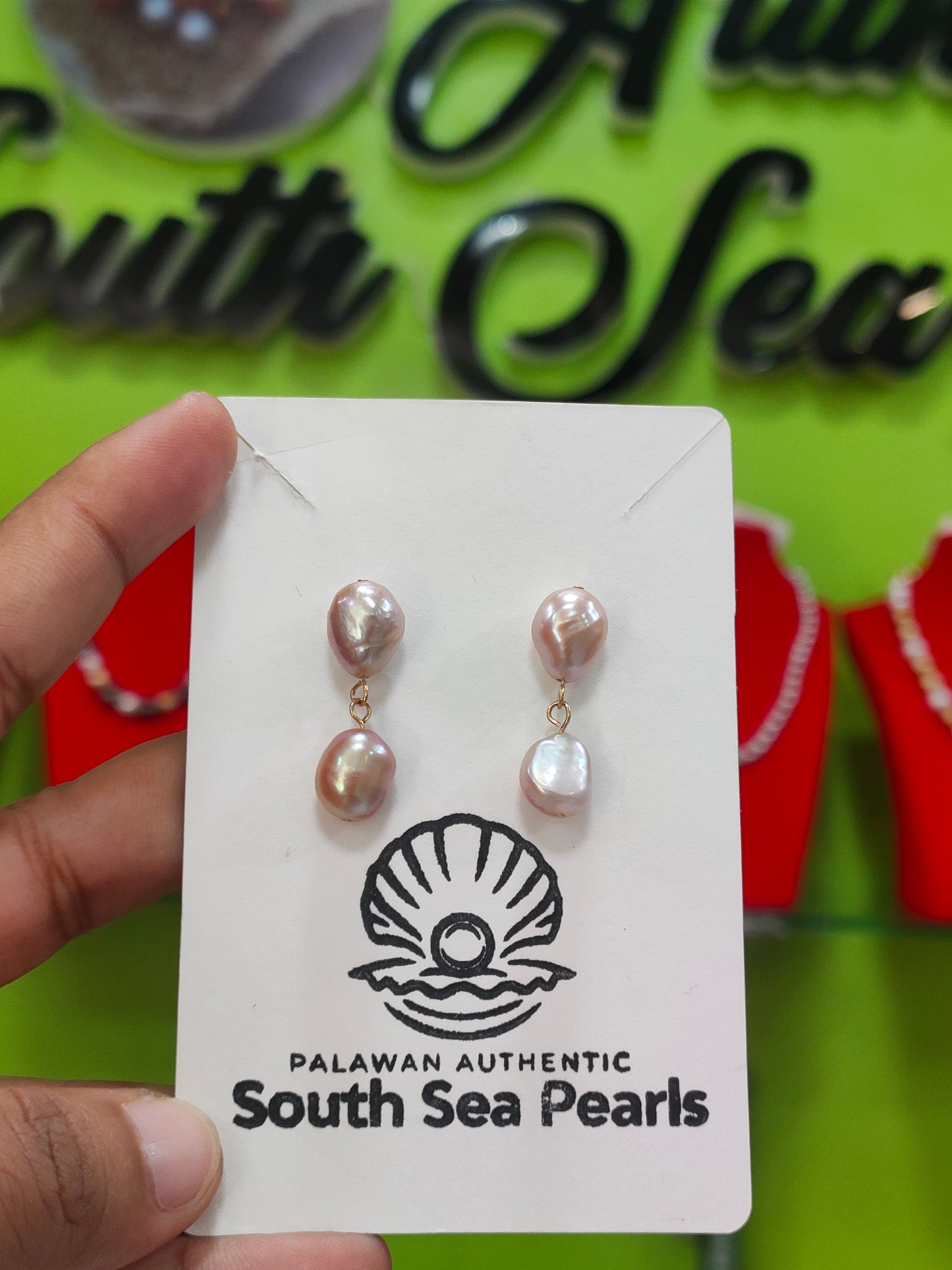 Authentic Fresh Water Pearl Earrings in S925 Settings