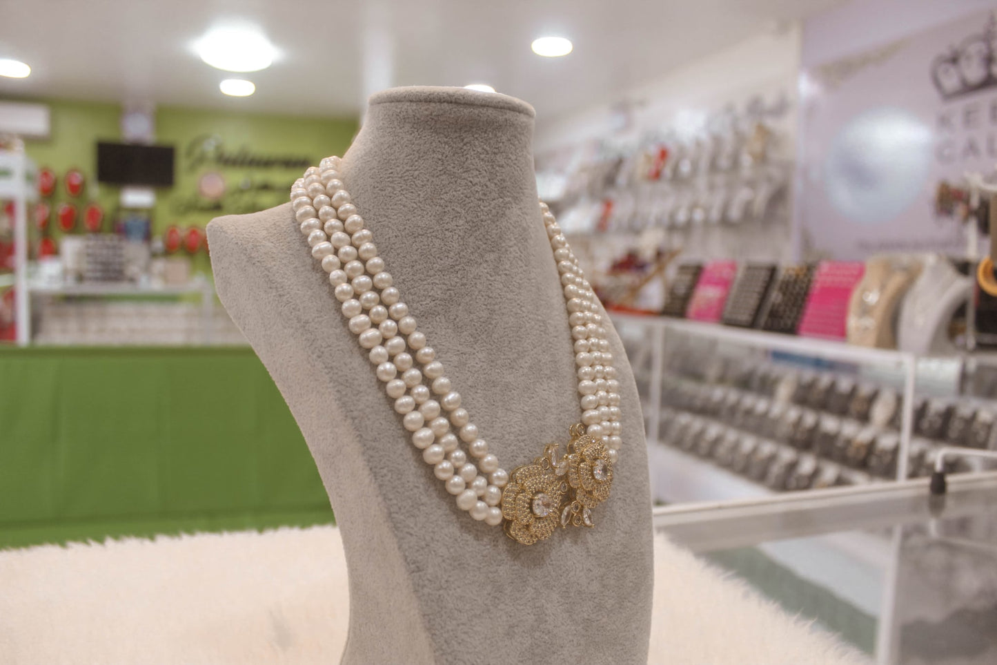 3 layered Freshwater Pearls Necklace