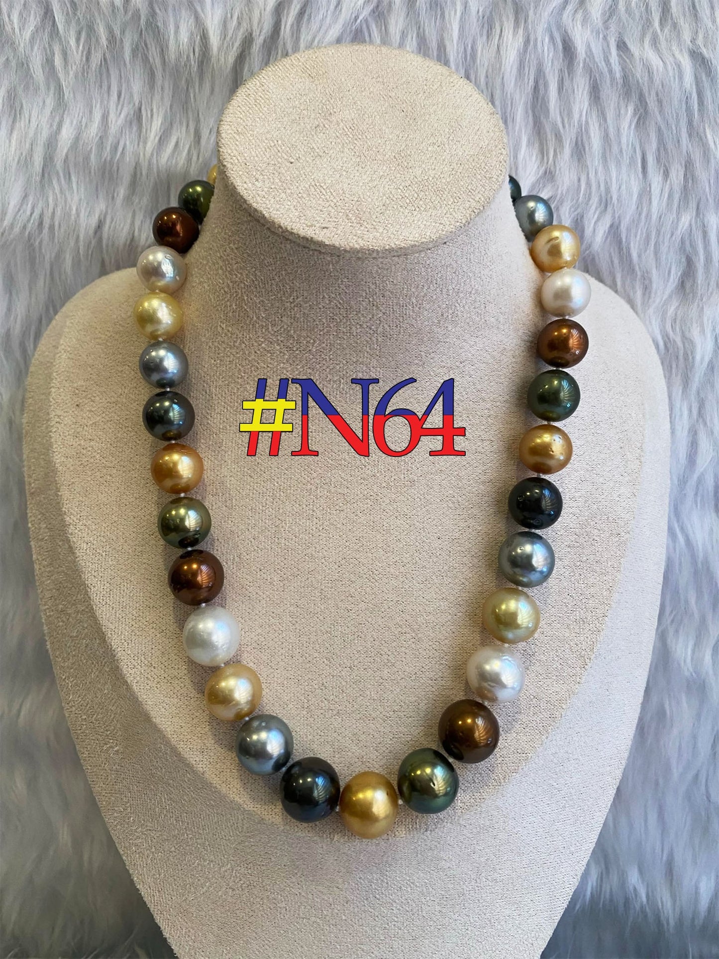 Authentic Multi-Color South Sea Pearls Choker Necklace