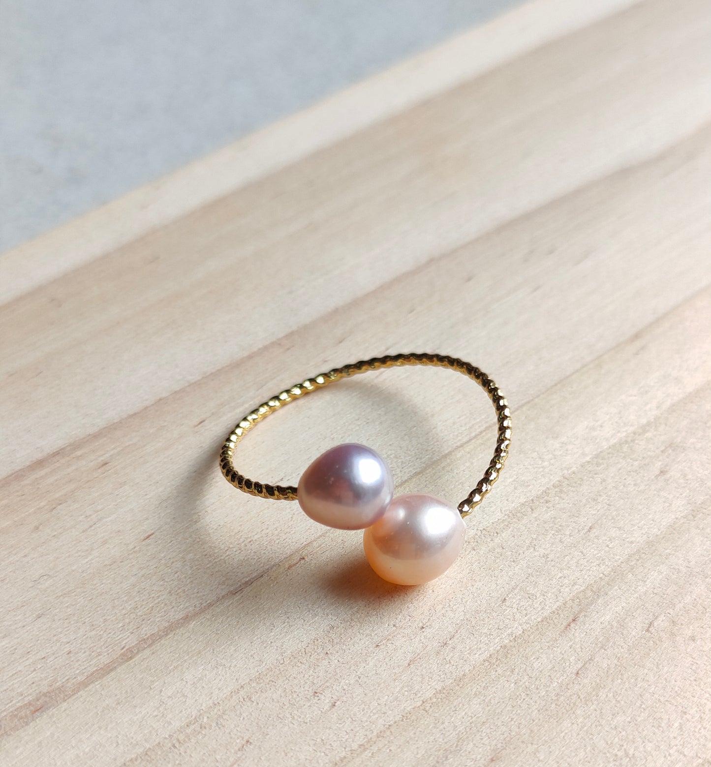 Authentic Fresh Water Pearl Rings in 5 Micron Settings