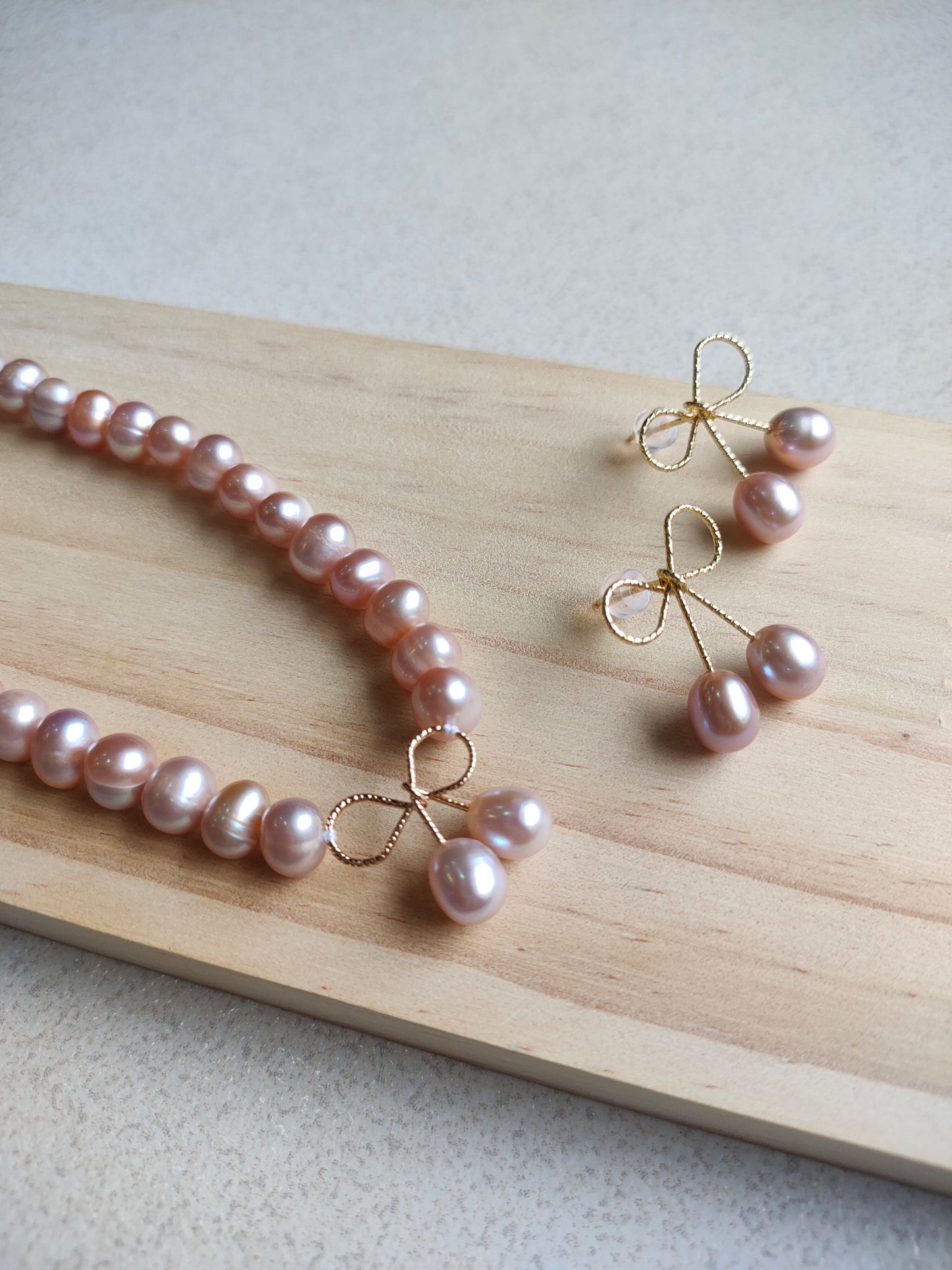Authentic Fresh Water Pearl Sets in 5 Micron Settings