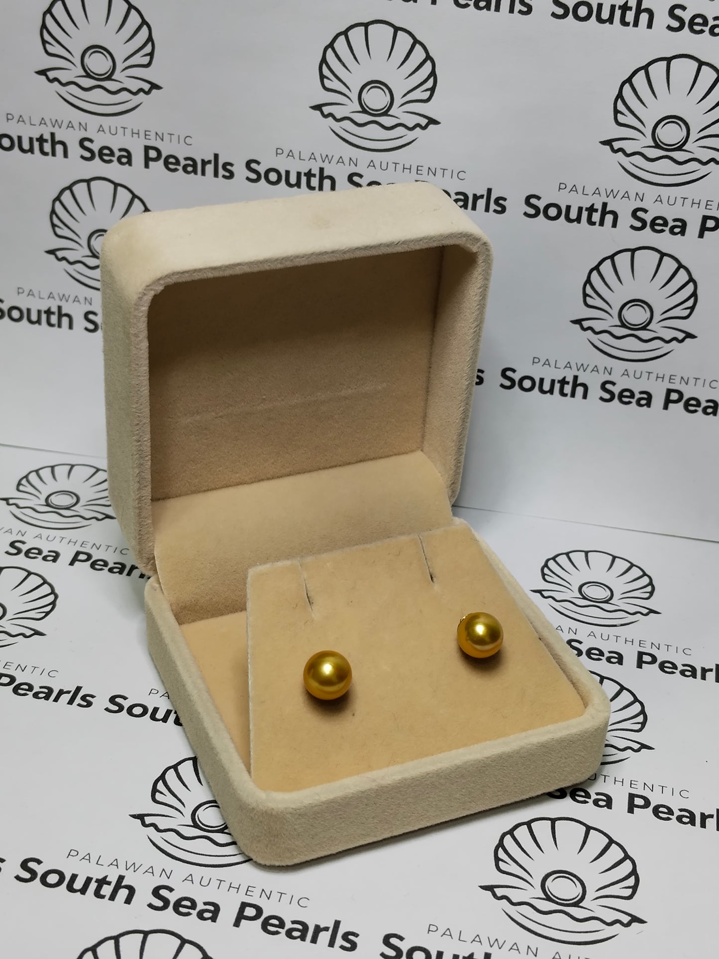 New Arrival! 8.3mm Authentic Deep Golden Color in 14k Real Gold Settings