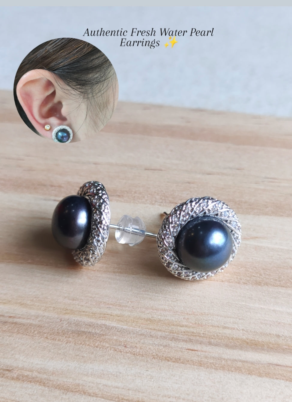 Authentic Fresh Water Pearl Earrings