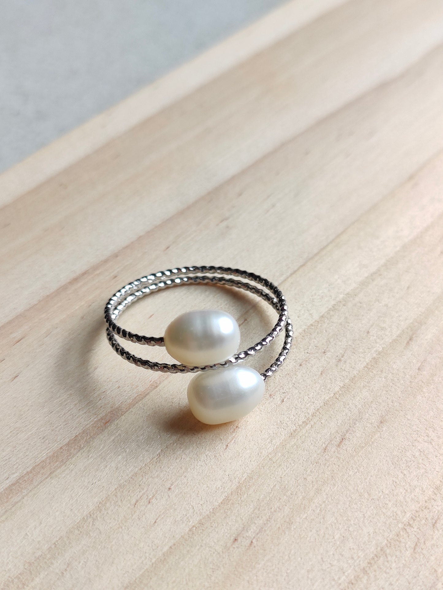 Authentic Fresh Water Pearl Rings in 5 Micron Settings