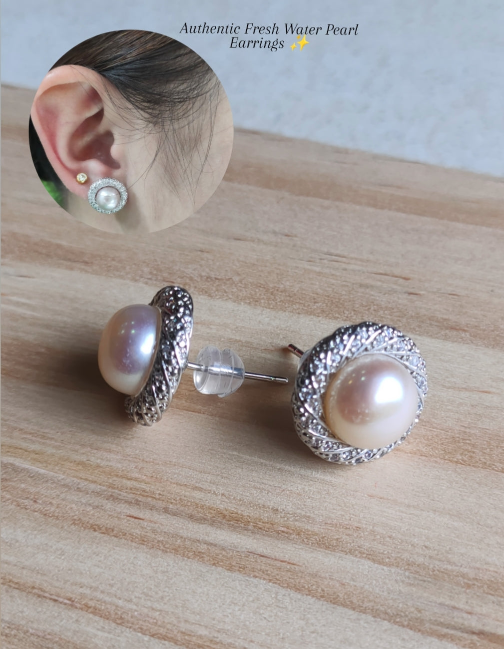 Authentic Fresh Water Pearl Earrings