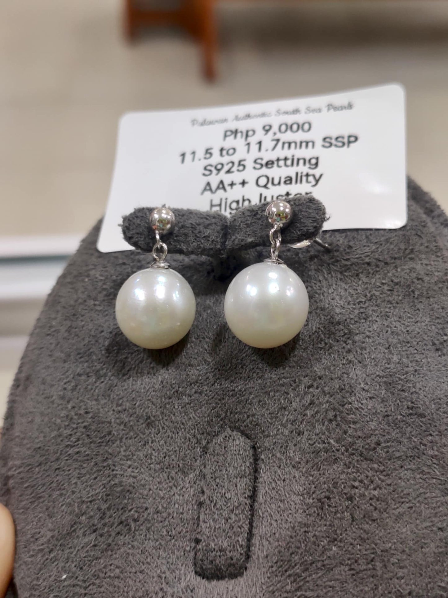 11.5mm to 11.7mm Authentic White South Sea Pearls in S925 Settings