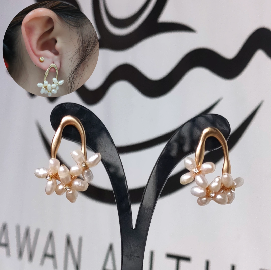 Authentic Fresh Water Pearl Earrings in 5 Micron Settings