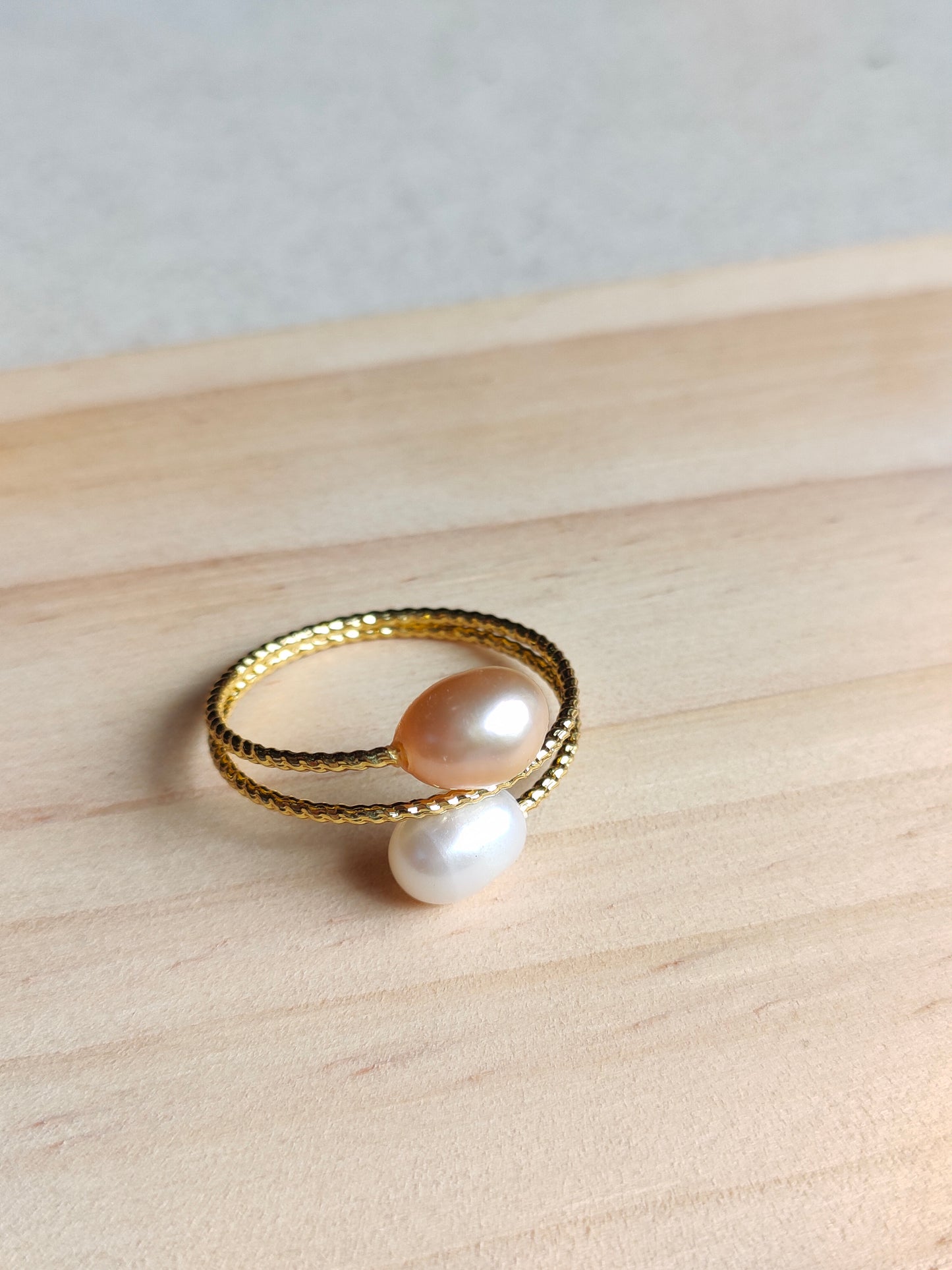 Authentic Fresh Water Pearl Rings in 5 Micron Settings