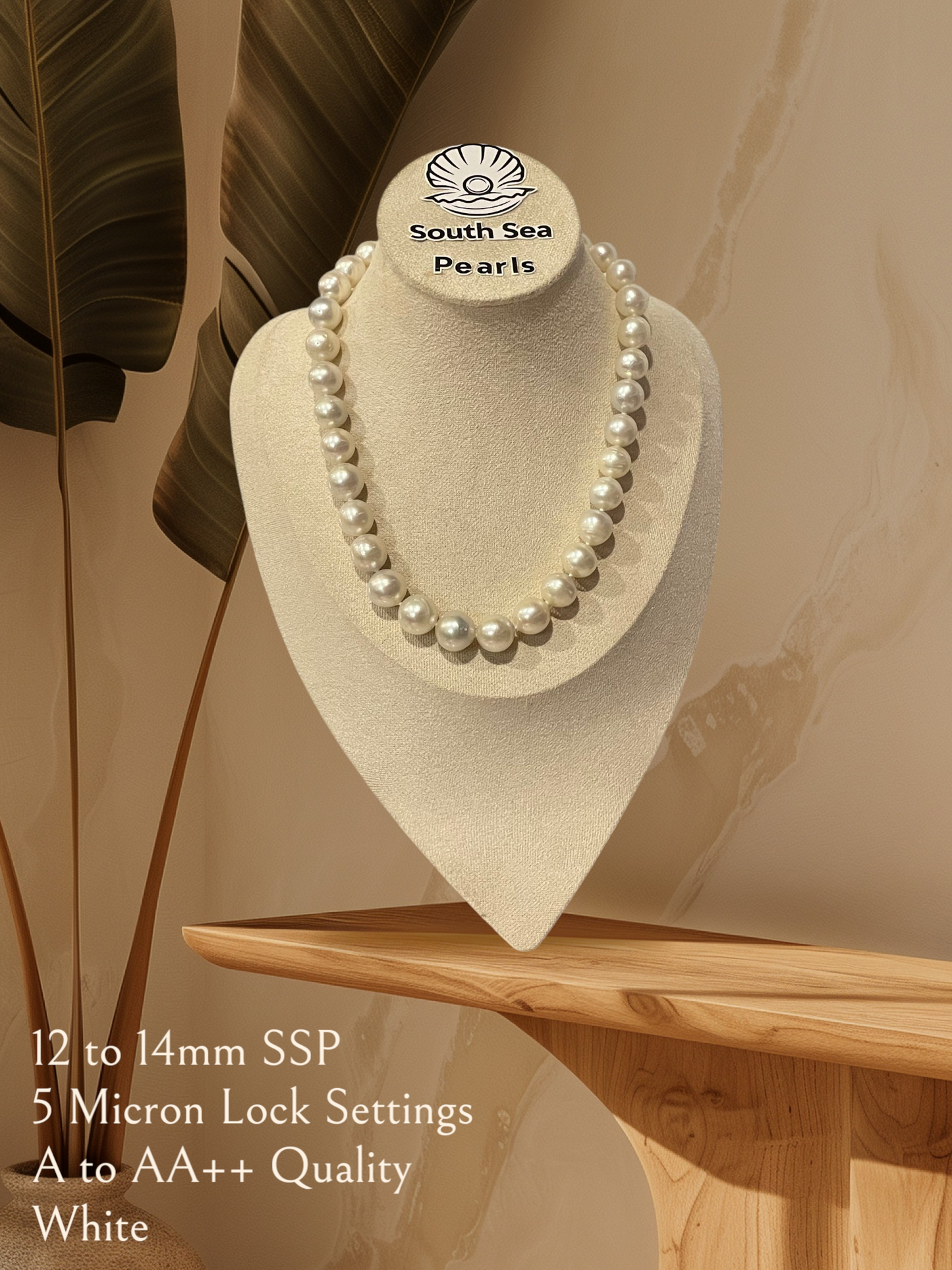 New Arrival! 12 to 14mm Authentic White South Sea Pearl Chocker in 5 Micron Setting
