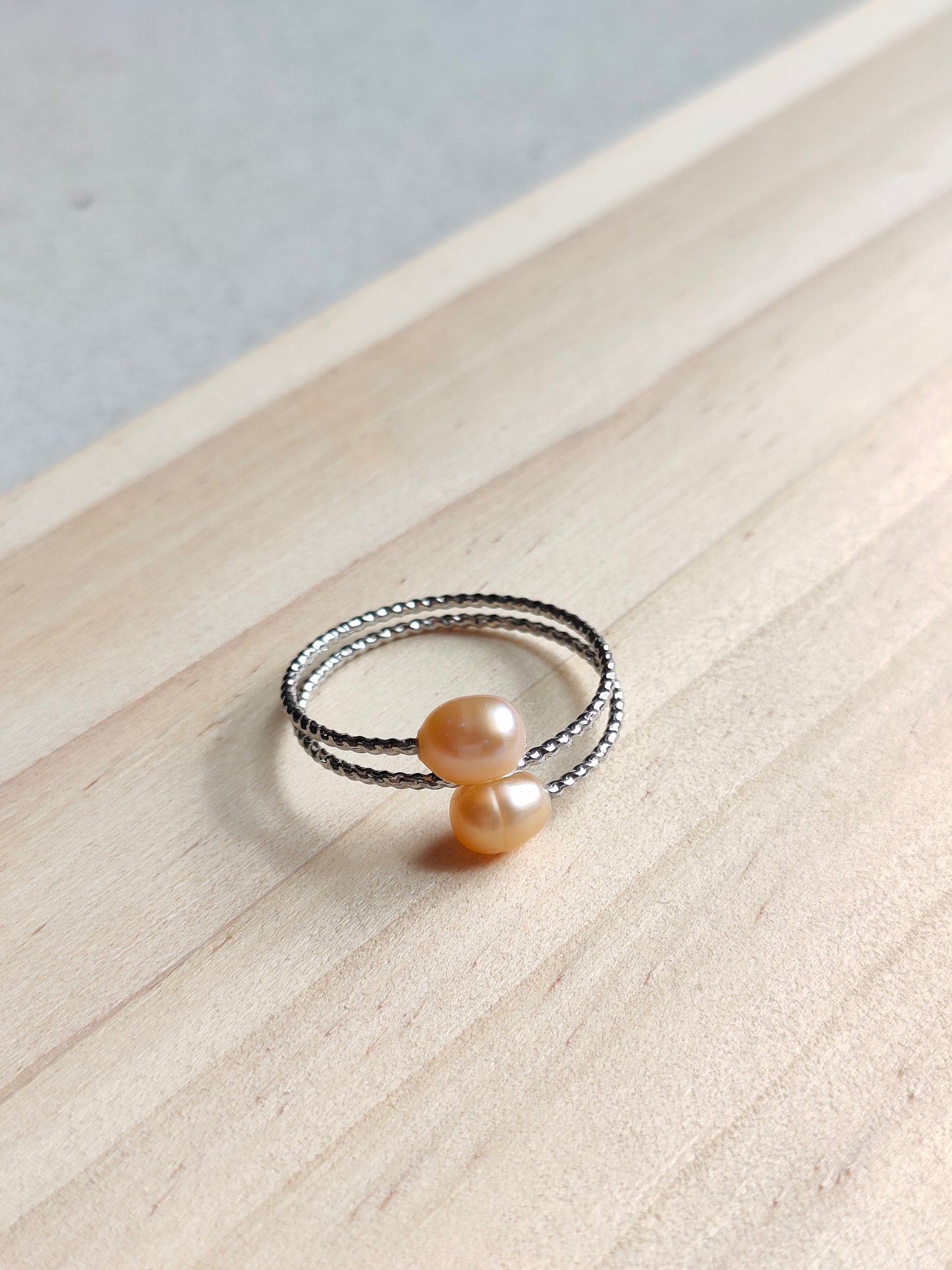 Authentic Fresh Water Pearl Rings in 5 Micron Settings