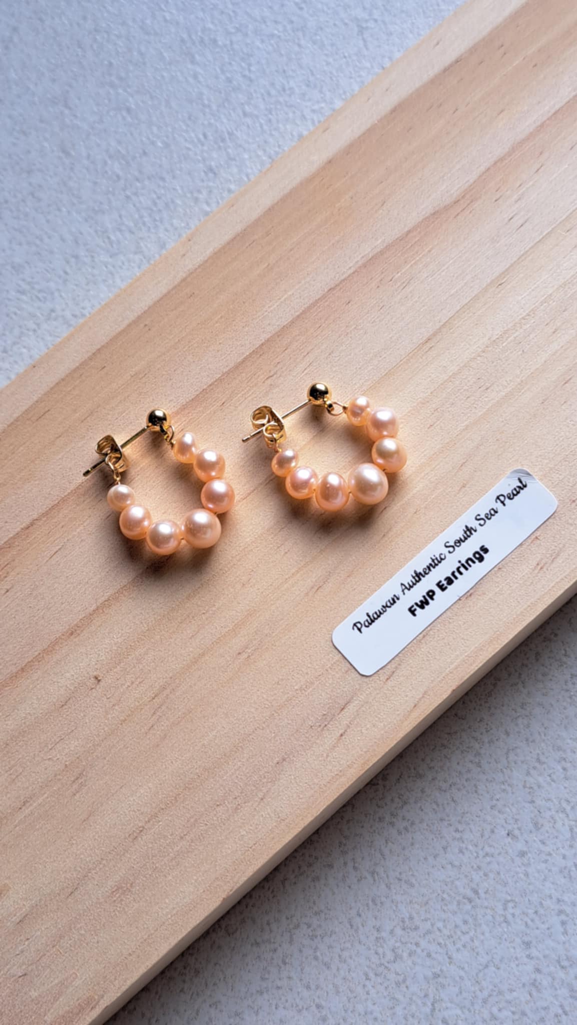 Authentic Fresh Water Pearl Earrings in 5 Micron Settings