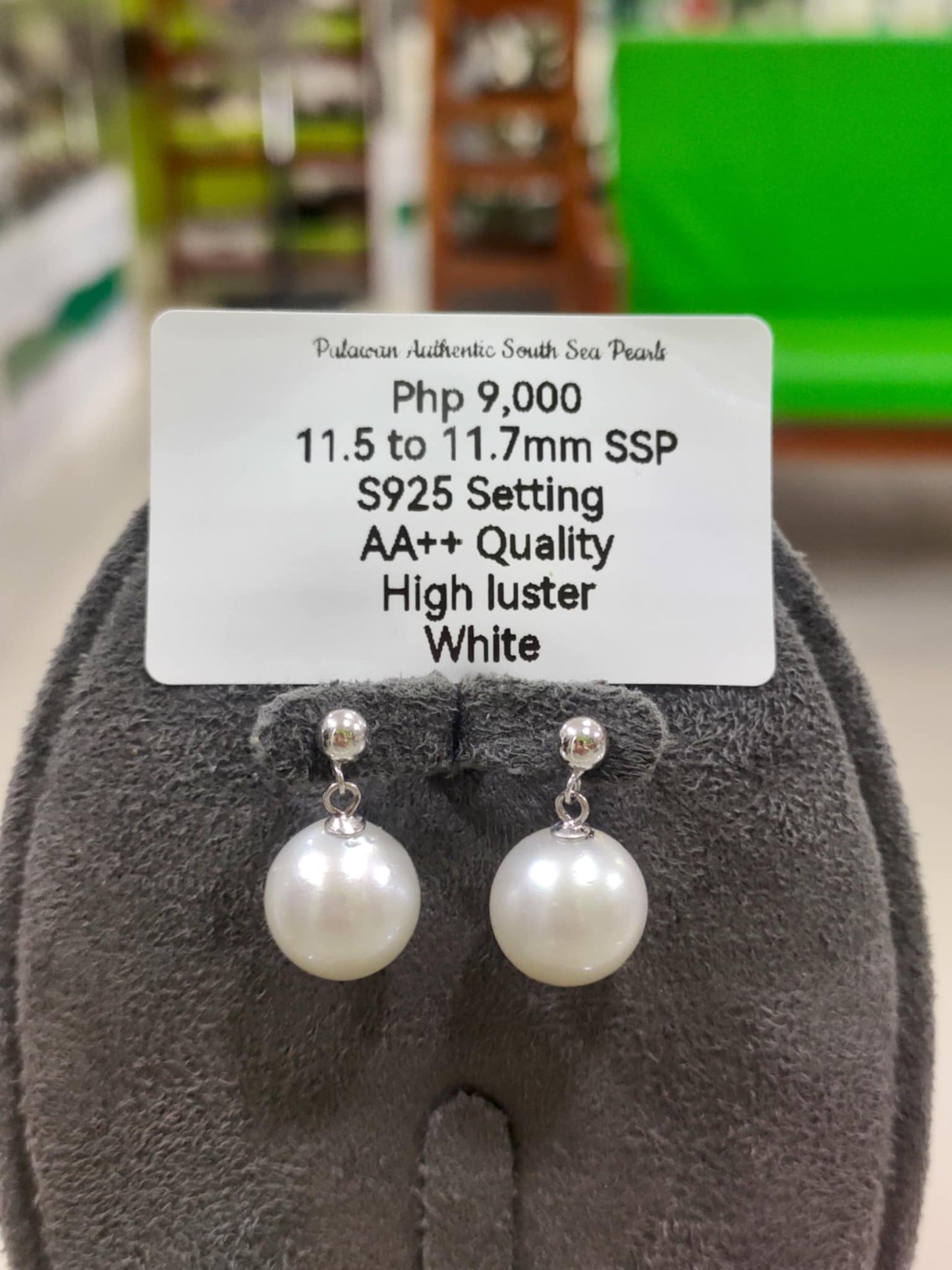 11.5mm to 11.7mm Authentic White South Sea Pearls in S925 Settings