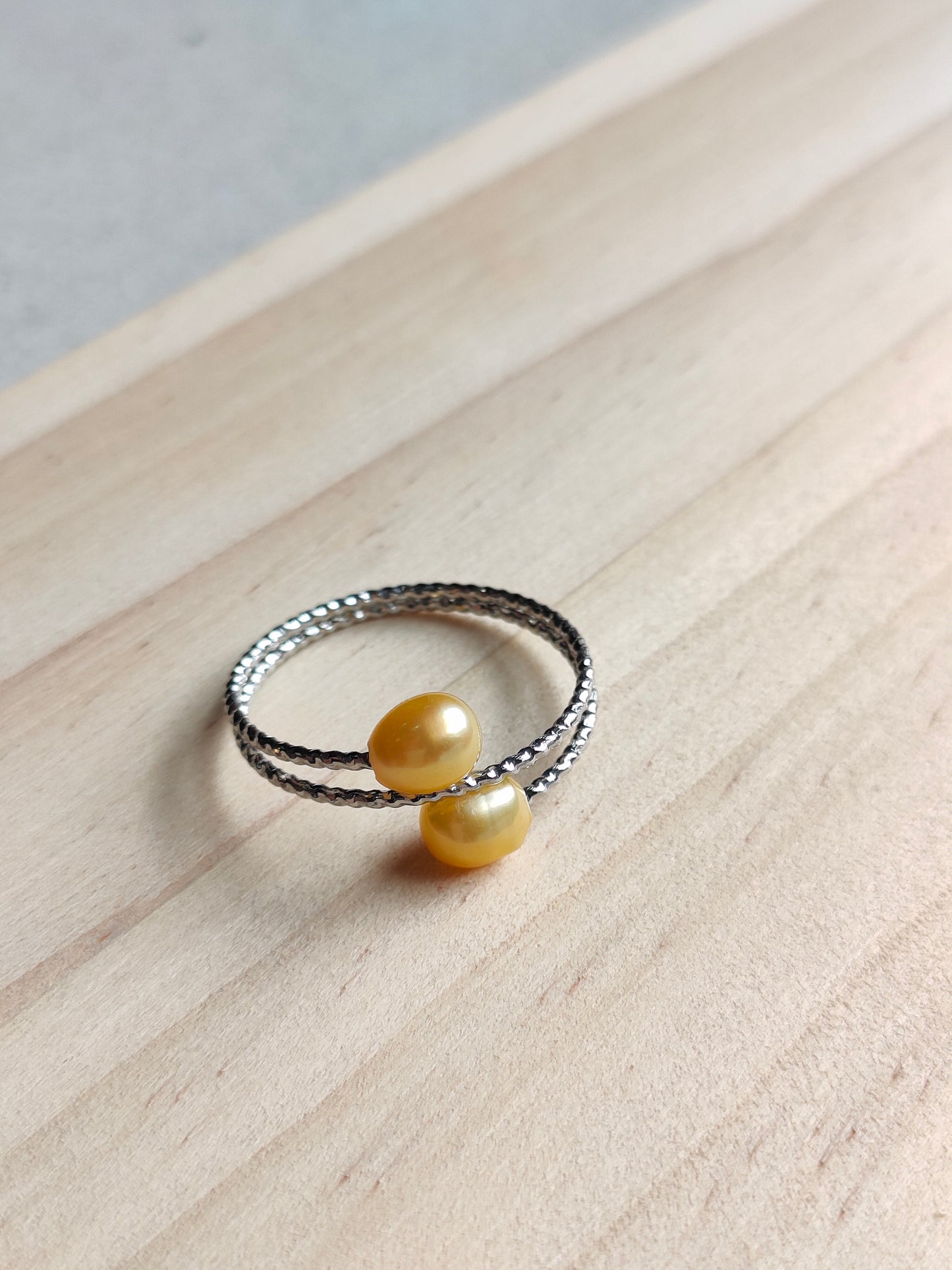 Authentic Fresh Water Pearl Rings in 5 Micron Settings
