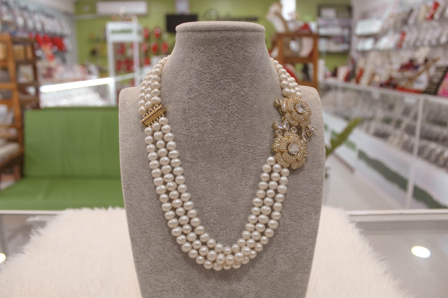 3 layered Freshwater Pearls Necklace