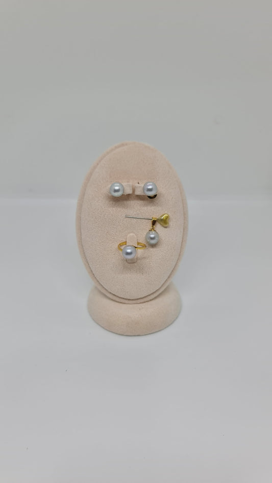 9mm to 9.3mm Bluish South Sea Pearls Set 3in1 14K Gold Settings