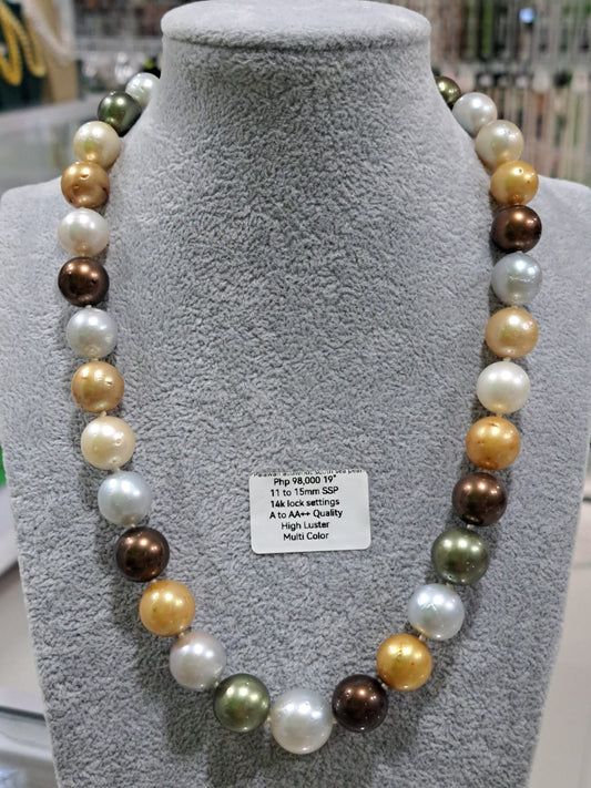 Multi Color Authentic South Sea Pearls Chocker Necklace