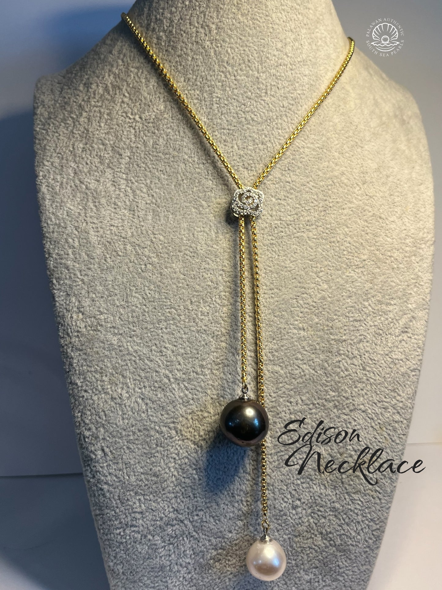 New Arrival! Palawan Authentic Edison Freshwater Pearl in 5 Micron Plated  Chain