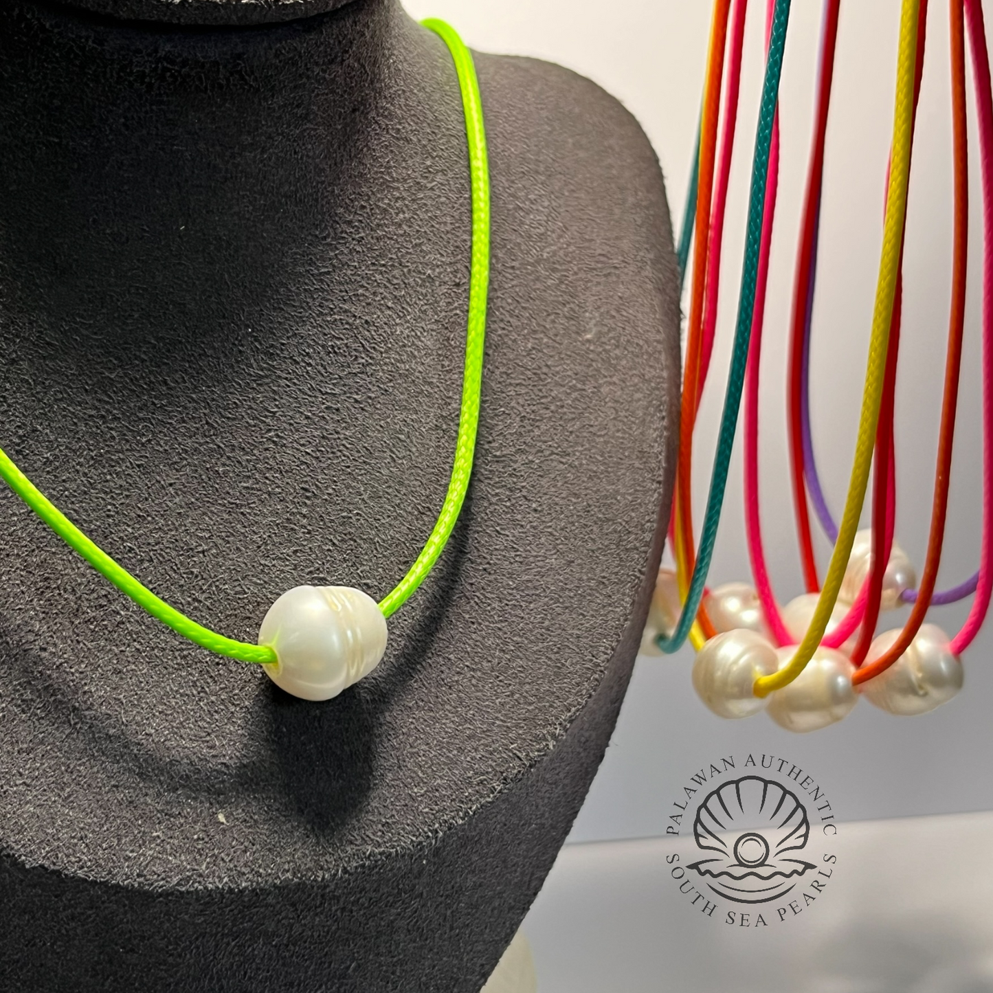 Palawan Authentic Floating Freshwater Pearl in Synthetic Leather Settings Buy 1 take 1