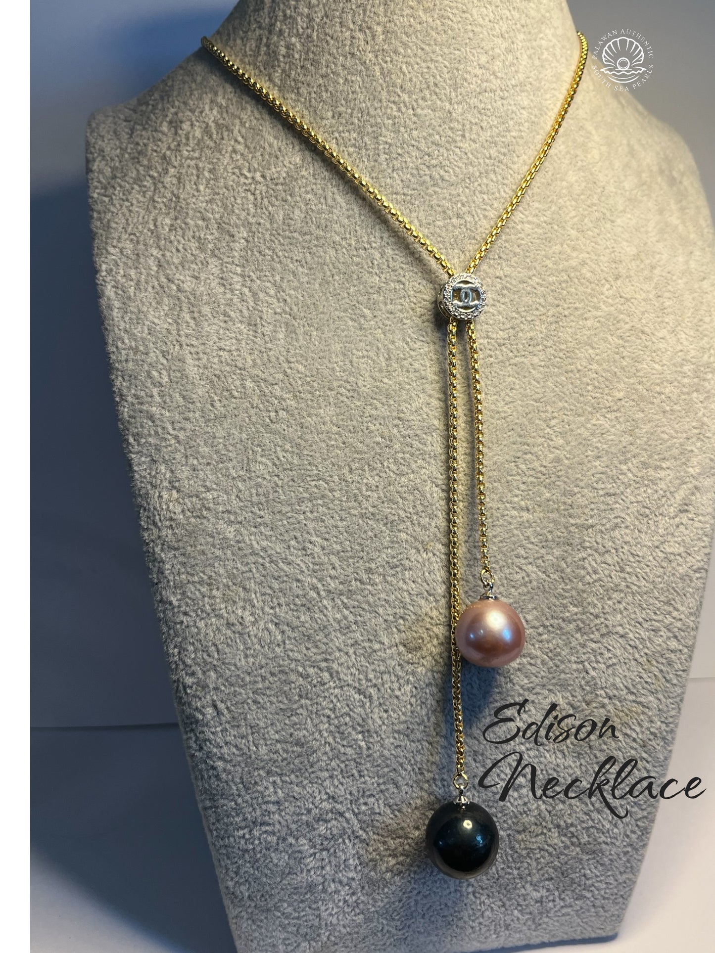 New Arrival! Palawan Authentic Edison Freshwater Pearl in 5 Micron Plated  Chain