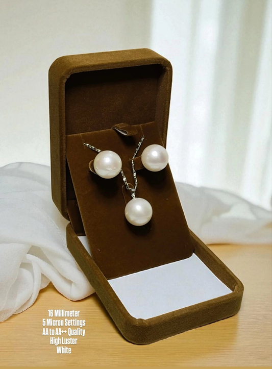New Arrival! 16mm Authentic White South Sea Pearl In 5 Micron Settings