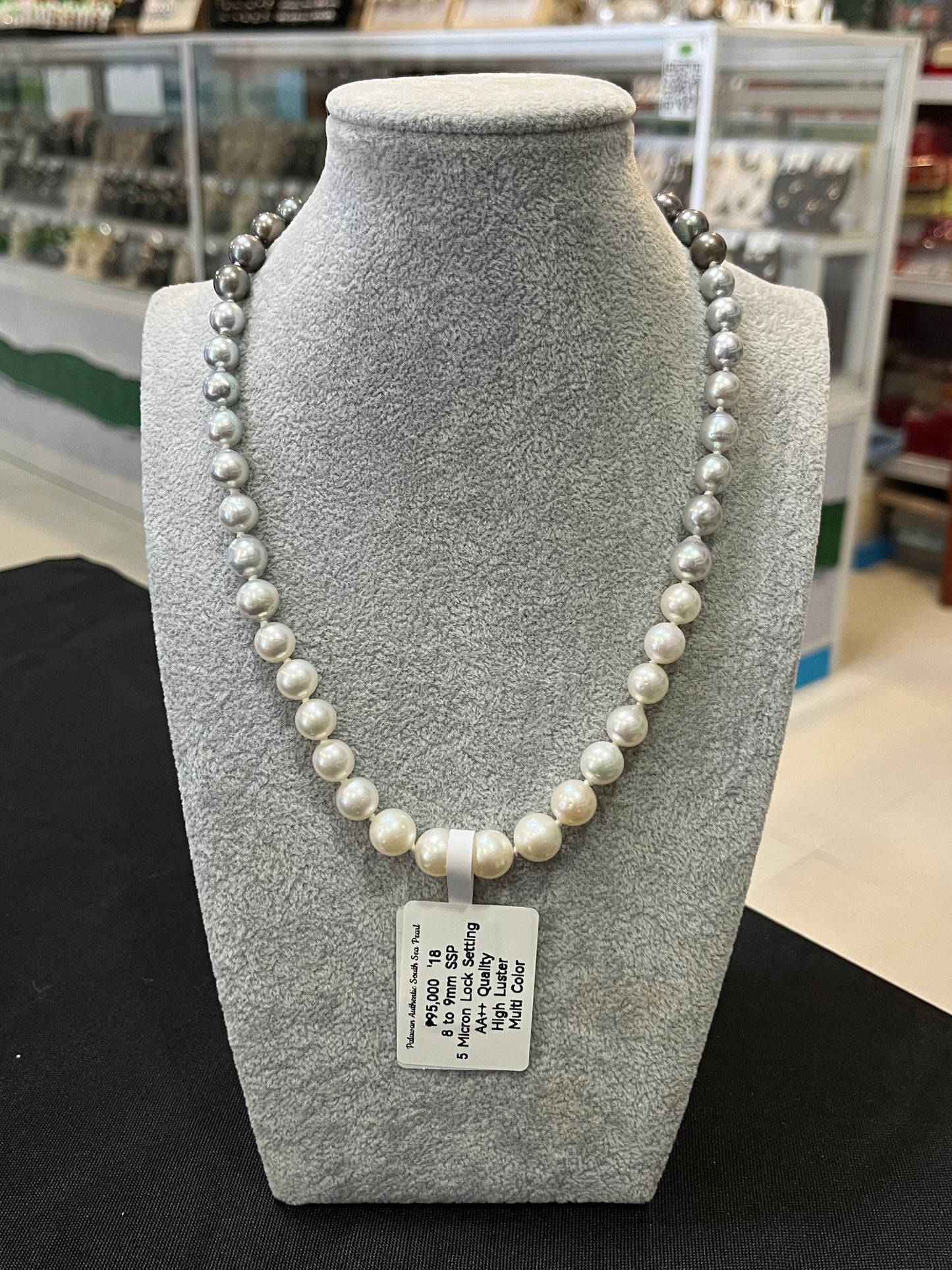 New Arrival! 8mm to 9mm Authentic Multi Color South Sea Pearl Choker Necklaces