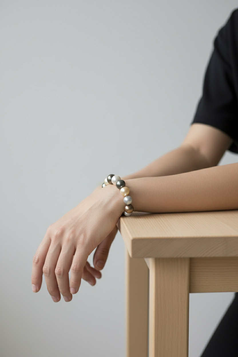 11.1 to 13.5mm Palawan Authentic Multicolor South Sea Pearl Bracelet in 5 Micron Plated Settings