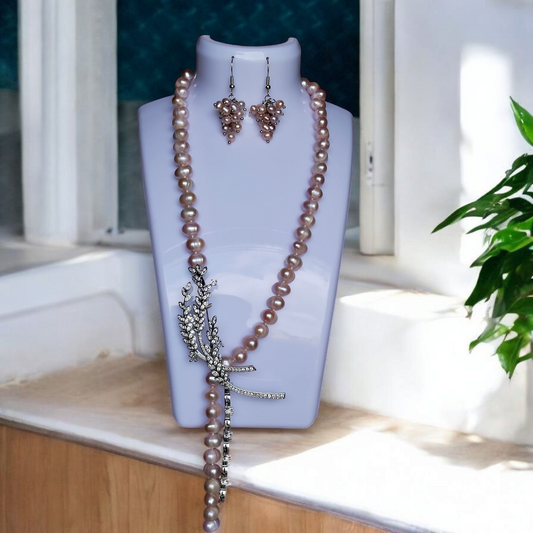 Authentic Fresh Water Pearl Sets in 5 Micron Setting