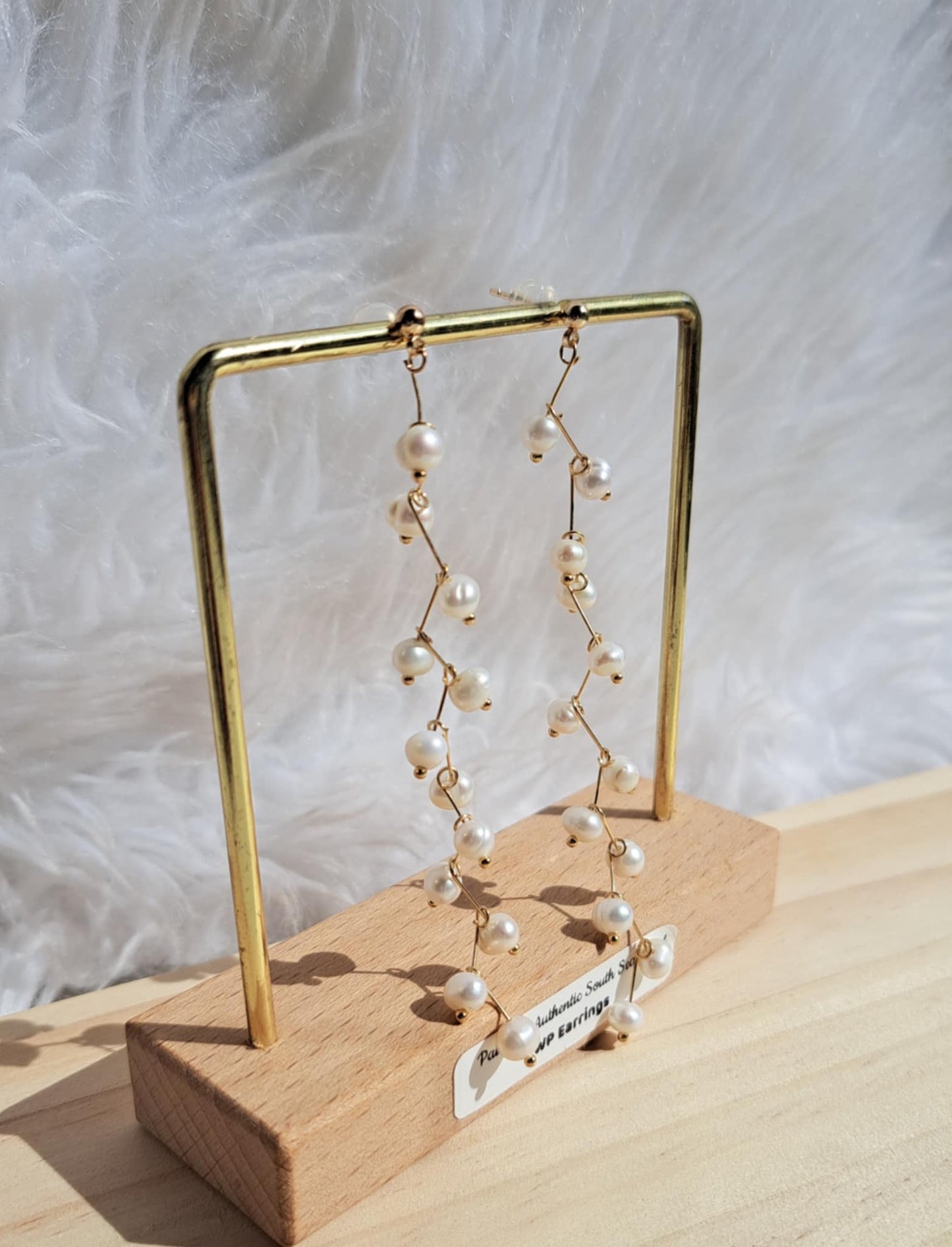 Authentic Fresh Water Pearl Earrings in 5 Micron Settings