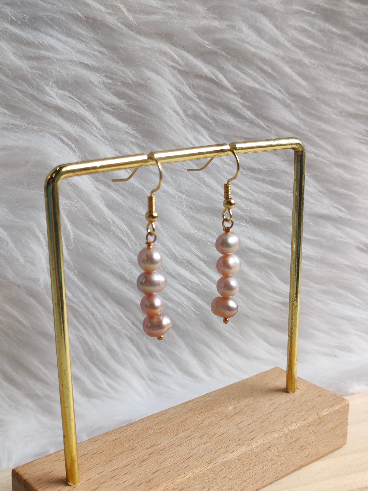 Authentic Fresh Water Pearl Earrings in 5 Micron Settings