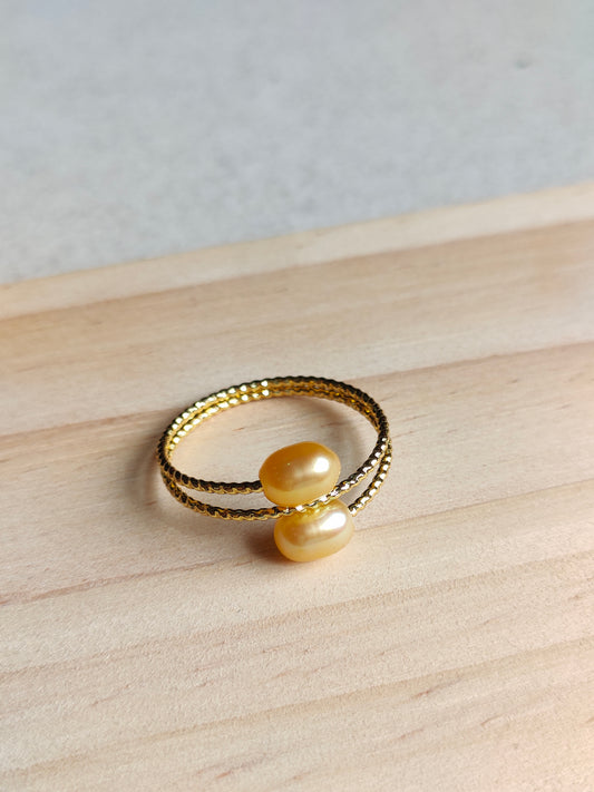 Authentic Fresh Water Pearl Rings in 5 Micron Settings