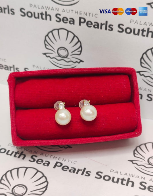 Authentic Fresh Water Pearl Earrings (Akoya Pearl) in 5 Micron Plated