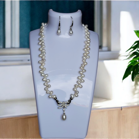 Authentic Fresh Water Pearl Sets in 5 Micron Setting