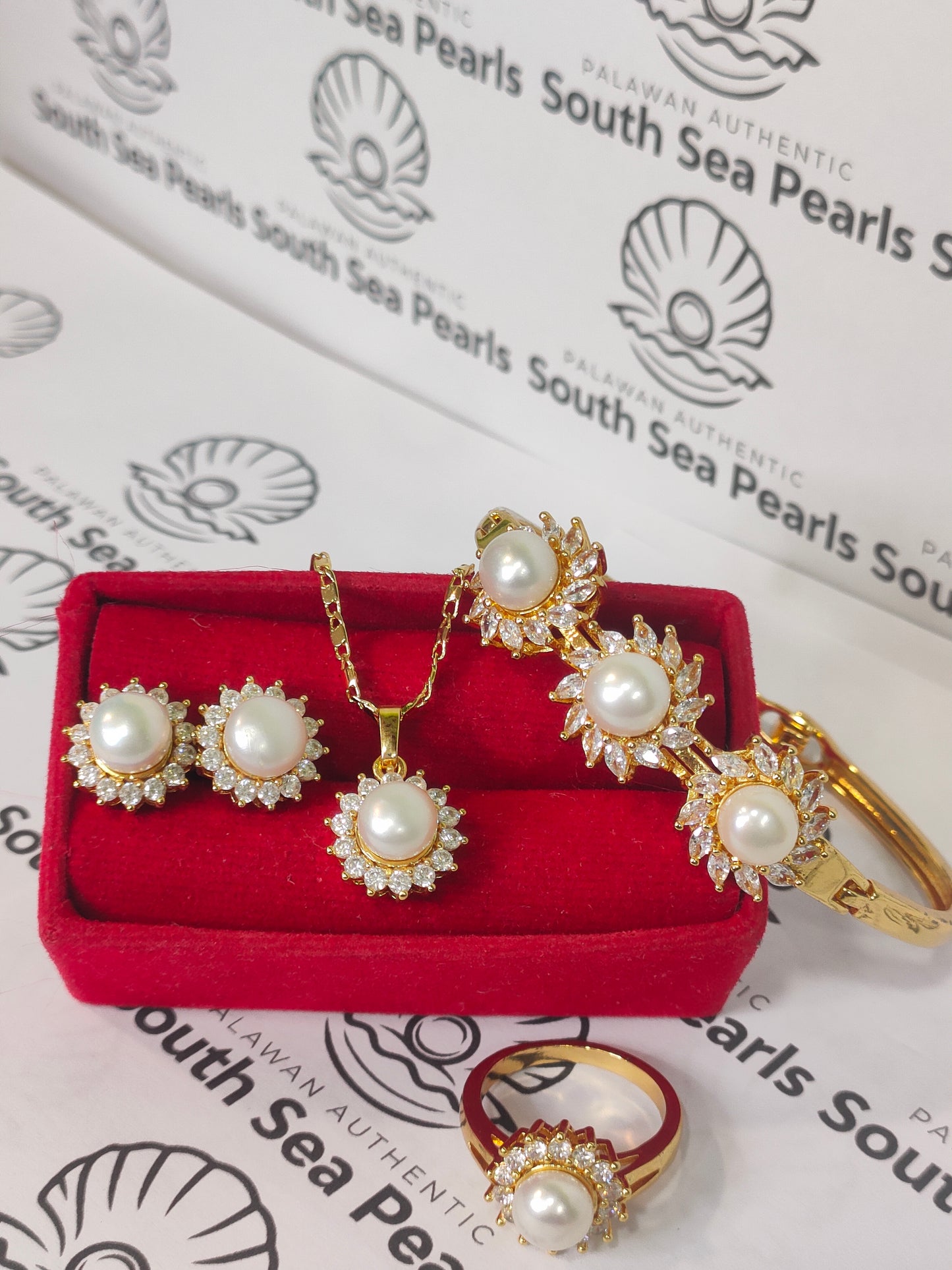 Authentic Fresh Water Pearl Sets in 5 Micron Settings