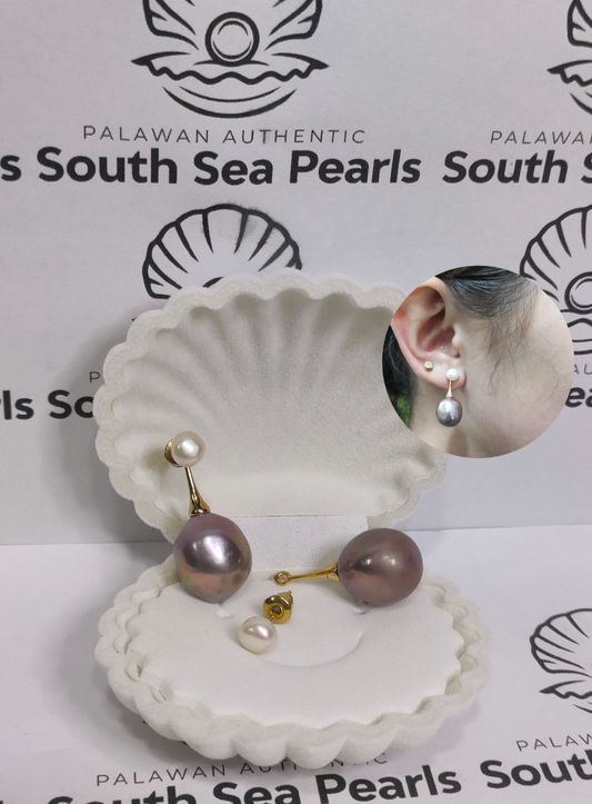Authentic Fresh Water Pearl Earrings in 5 Micron Settings