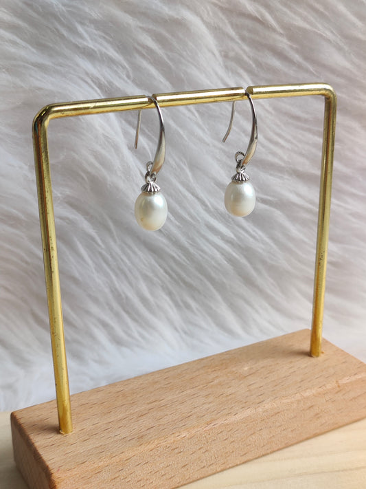 Authentic Fresh Water Pearl Earrings in 5 Micron Settings