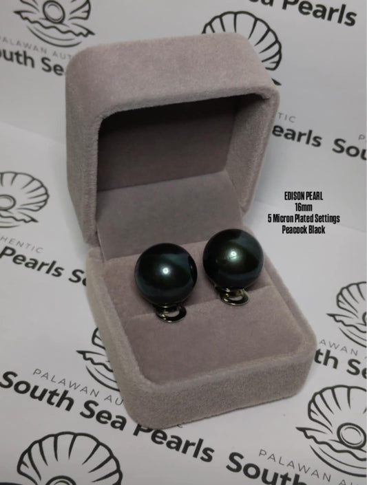 16mm Peacock Black Color Edison Pearl