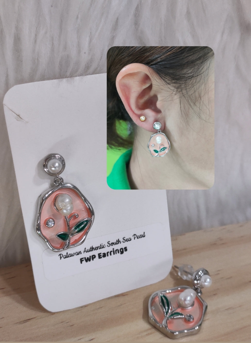 Authentic Fresh Water Pearl Earrings in 5 Micron Settings