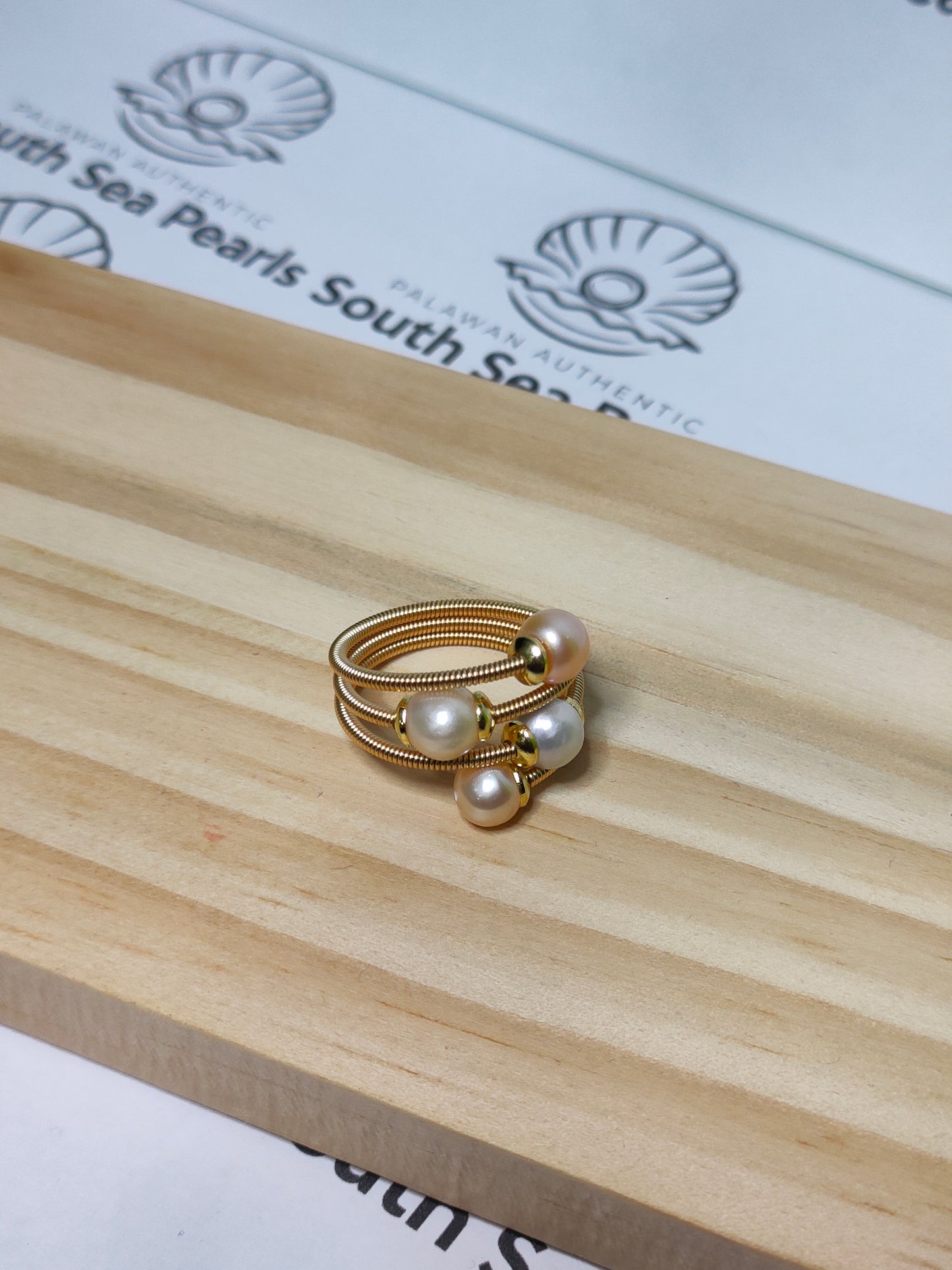 Authentic Fresh Water Pearl Rings in 5 Micron Settings