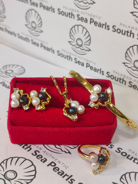 Authentic Fresh Water Pearl Sets in 5 Micron Settings