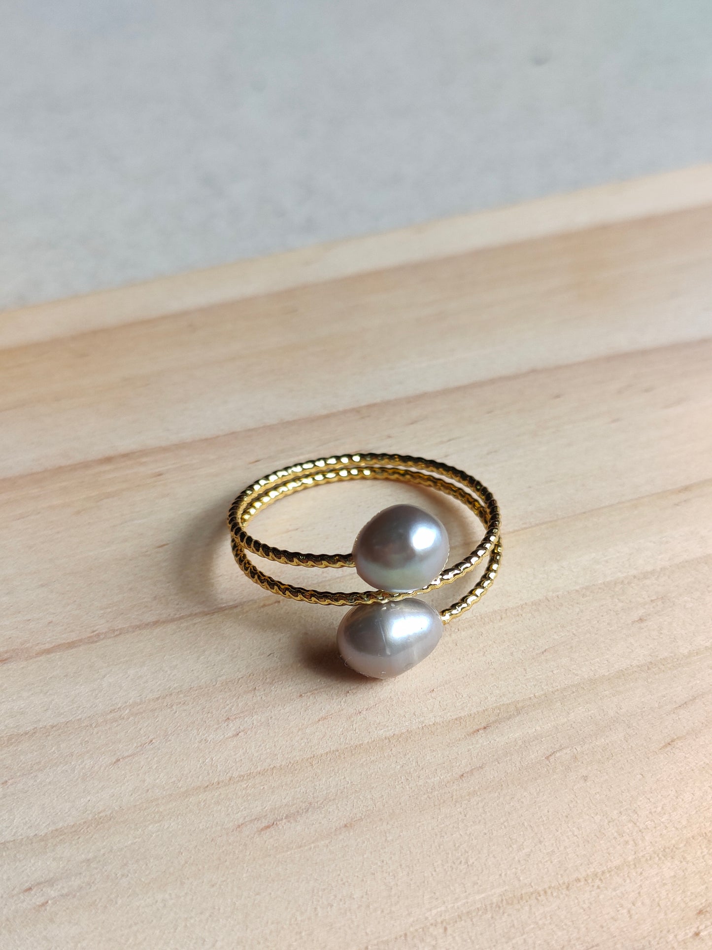 Authentic Fresh Water Pearl Rings in 5 Micron Settings